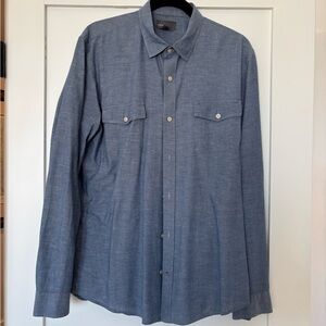 Vince Casual Blue Button-Down Shirt